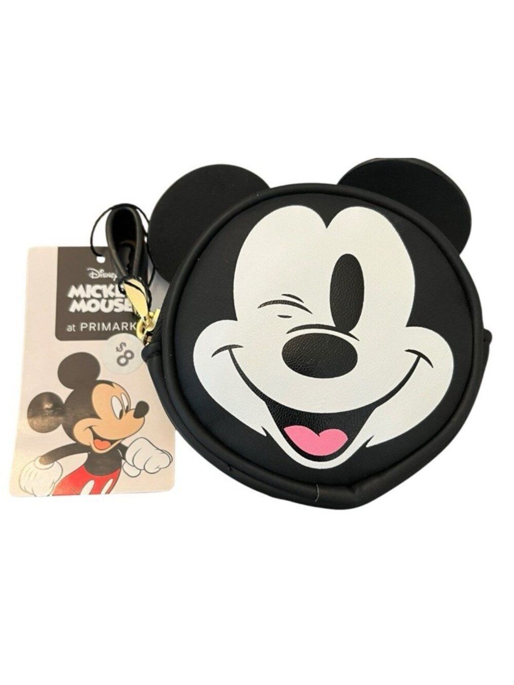 Disney Winking Mickey Mouse 3D Character Face Coin Purse NWT Primark
